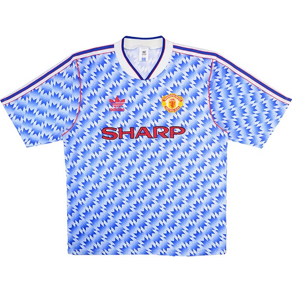 Camiseta Manchester United Replica Segunda Ropa Retro 1990 1992 Azul